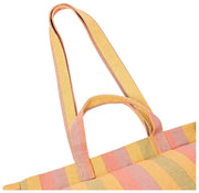 Roka Marylebone Large Cotton Canvas Oversized Tote Bag - Faded Multi Stripe