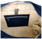 Roka Sloane Mittelgroße Baumwoll-Canvas-Einkaufstasche – Admiralblau
