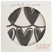 caroline-gardner-mono-linked-hearts-square-pocket-mirror---creamblack-35904042