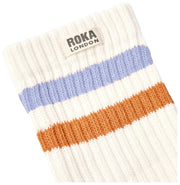 Roka Windsor Stripe Crew Socken – Distel/Gebranntes Orange