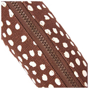 Roka Tate Petite pochette en toile de coton - Pois marron