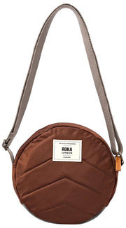 Roka Paddington Small Recycled Nylon Crossbody Bag - Rocky Road Brown