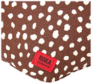 Sac banane en toile de coton Roka Mill Hill - Pois marron
