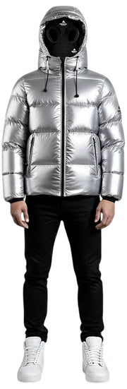 Helvetica Mountain Pioneers Cosmos donsjack met capuchon - zilver