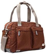 Petit sac de sport en toile recyclée Roka Gatwick - Marron chocolat