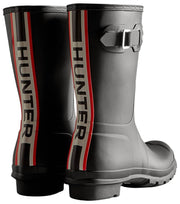 Hunter Original Short Tri Color Logo Gummistiefel – Schwarz