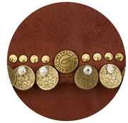 Porte-monnaie à clous Campomaggi Felloniche - Cognac Tan