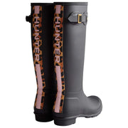 Bottes Wellington Hunter Original Tall Leopard Backstrap - Noir/Beige