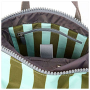 Roka Canfield B Small Recycled Canvas Backpack - Moss Stripe/Blue