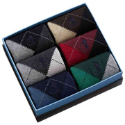 London Sock Company Highland Argyle Coffret de 6 paires de chaussettes Rouge/Vert/Bleu