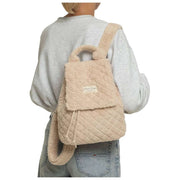 Moon Nude Teddy Flap Rugzak - Bruin/Creme