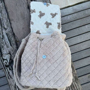 Moon Nude Teddy Flap Rugzak - Bruin/Creme