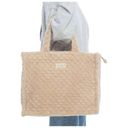 Moon Nude Teddy Large Shopper-Tasche – Braun/Creme