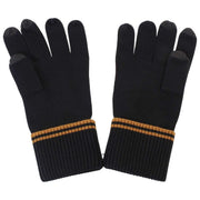Gants en laine mérinos à double pointe Fred Perry - Noir/caramel foncé