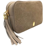 Franchetti Bond Caz Camera Bag - Taupe Suede/Dollaro