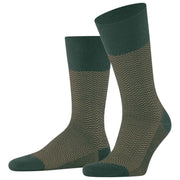 Falke Flughafensocken mit Heringsstreifen – Jägergrün