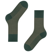 Falke Flughafensocken mit Heringsstreifen – Jägergrün