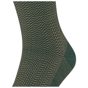 Falke Flughafensocken mit Heringsstreifen – Jägergrün