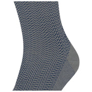 Falke Airport Herringstripe Sokken - Lichtgrijs Mel