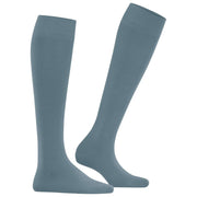 Falke Cotton Touch Kniekousen - Monument Blauw