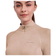 Falke Wollen Tech Regular Fit Zip-overhemd met lange mouwen - Strobeige