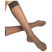 Falke Matt Deluxe 20-Denier-Kniestrümpfe – Carbongrau
