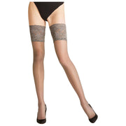 Falke Seidenglatt 15 Denier Stay Ups - Carbon Grey