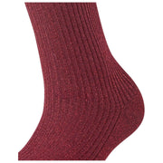 Chaussettes Falke Shiny Rib - Acajou Marron