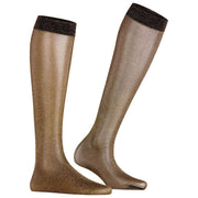 Falke Glitter 30 Denier Knee High Socks - Black/Gold