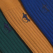 London Sock Company Merino Heroes Coffret de 3 paires de chaussettes - Jaune/Bleu/Vert