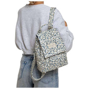 Moon Nude Spring Flap Rucksack – Blau/Weiß/Grün