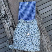 Moon Nude Spring Flap Rucksack – Blau/Weiß/Grün