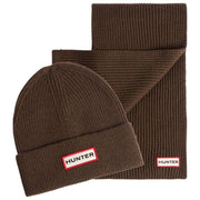 Hunter Jurra Scarf and Beanie Box Set - Chocolate Brown