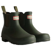 Hunter Original Chelsea-Stiefel mit Tartan-Futter – Dunkelolivgrün