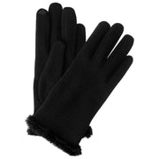 Isotoner Thermal Fur Trim Smartouch Gloves - Black