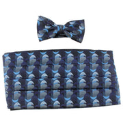 Knightsbridge Neckwear Bow Tie and Cummerbund Set - Blue