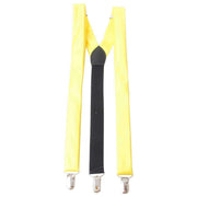 Knightsbridge Neckwear Plain Clip Braces - Yellow