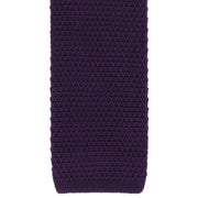 Michelsons of London Silk Knitted Tie - Purple