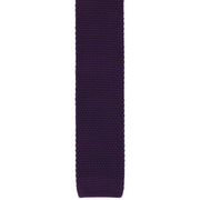 Michelsons of London Silk Knitted Tie - Purple