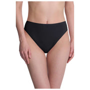 Natori Bliss Bare Cotton High Cut Brief - Black