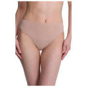 Natori Bliss Bare Cotton High Cut Brief - Caf  Tan