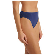 Natori Bliss Bare Cotton High Cut Brief - Dark Sapphire Navy
