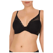 Soutien-gorge t-shirt plongeant plumes Natori - Noir
