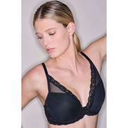 Soutien-gorge t-shirt plongeant plumes Natori - Noir