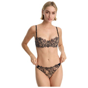 Soutien-gorge balconnet en dentelle Skarlett Blue Entice - Noir/Nylon Tan