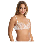 Skarlett Blauwe Entice Kanten Balconette Bh - Wit/Nylon Tan