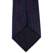 David Van Hagen Spotted Tie - Navy/Red