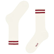 Falke Dynamische Wollsocken – gebrochenes Weiß/Rot