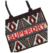 Superdry & Co Luxe Embroidered Tote Bag - Black/Red