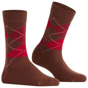 Chaussettes Burlington Whitby - Marron/Rouge